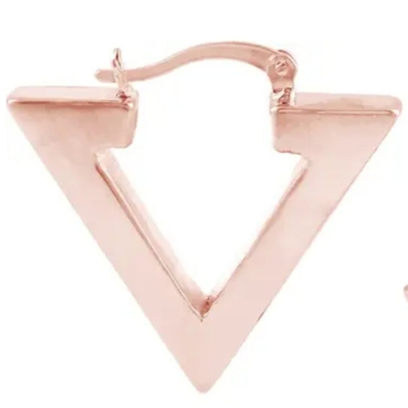 NWT SAVVY CIE JEWELS- Silver 18K Rose Gold Plated Sterling Silver Drop Earrings - Picture 3 of 10